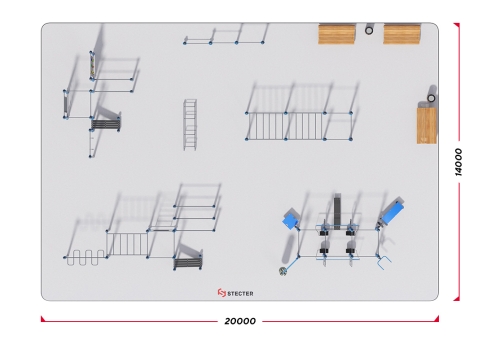 Воркаут площадка №6 - 20х14 метров (280 кв.м.) фото 3