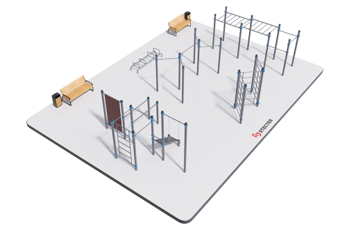 Воркаут площадка №4 - 15х11 метров (165 кв.м.) фото 2