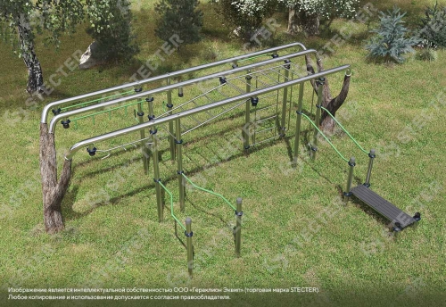 Инклюзивный уличный воркаут комплекс "Деревья". Тип 5 - 8,46х5,69 метров (48,14 кв.м.) фото 5