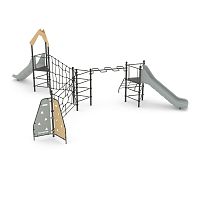 Romana Детский спортивный комплекс с горкой и рукоходом Серия треугольник Romana 401.32.00