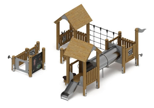 Игровой комплекс (лиственница орех) ДИК 1.24.02-Л.И1.02 фото 3 Игровой комплекс (лиственница орех) ДИК 1.24.02-Л.И1.02 фото 3