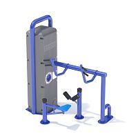 Уличный инклюзивный грузоблочный тренажер "Вертикальная тяга"