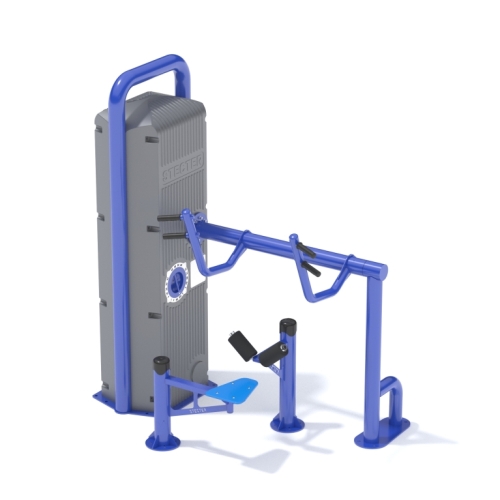 Уличный инклюзивный грузоблочный тренажер "Вертикальная тяга"