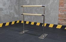 2-х уровневый мобильный (переносной) хореографический станок «Элегант» V2. HOME (нерж. сталь)