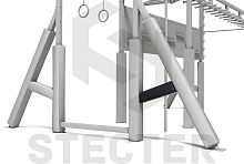 Защитный модуль на опорную стойку 80х80мм (L=500-1000 мм)