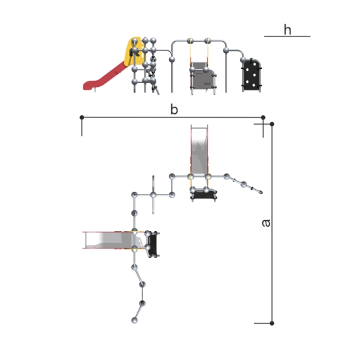 Romana Детский спортивно-игровой комплекс для улицы серия "Сфера" Romana 057.10.00 фото 2