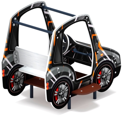 Машинка (черная) - Беседка машинка средняя - МФ 10.03.01-05.И1 фото 2