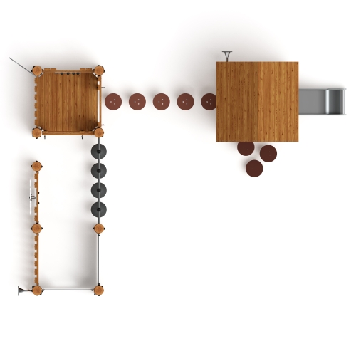 Игровой комплекс (лиственница темный) ДИК 1.24.04-Л.И1.01 фото 4