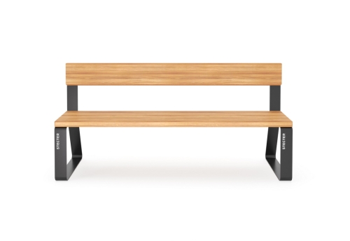 Скамейка уличная «Фиеста» со спинкой фото 4