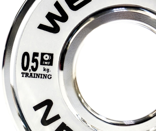 Диск стальной тренировочный 0,5 кг WERK SAN  (сертификат IWF) фото 2