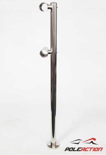 Модель №18 – стойка двухуровневого балетного станка «Элегант» (нержавеющая сталь) фото 2