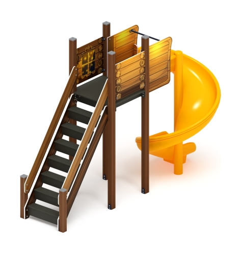 Горка винтовая - ИО 43.01.01-02.И1 - (ЭКО) H=2000 фото 3