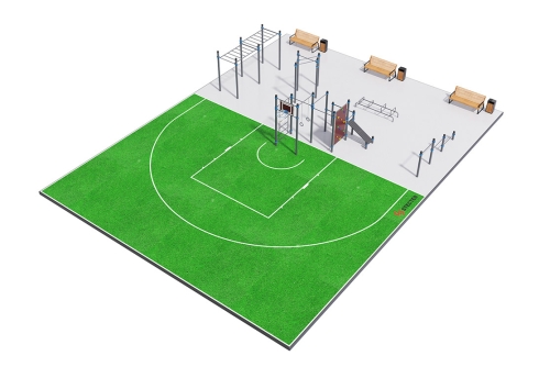 Воркаут площадка №5 - 20х15 метров (300 кв.м.) фото 2