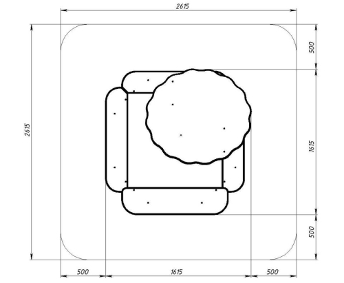 Песочница с навесом Ромашка (Пастель) - ИО 5.01.06-01 фото 5
