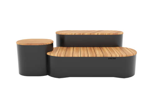 Скамья уличная "Тумба" (3 секции) фото 3