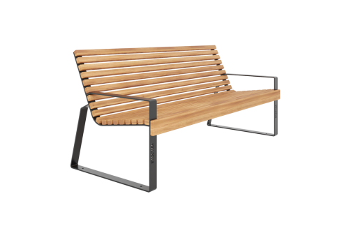 Скамья уличная "Стения" со спинкой фото 2