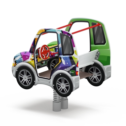 Машинка - Качалка на пружине двухместная машинка - ИО 23.03.01-02 фото 2