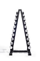 Гантельный ряд хромированный 1-10 кг со стойкой