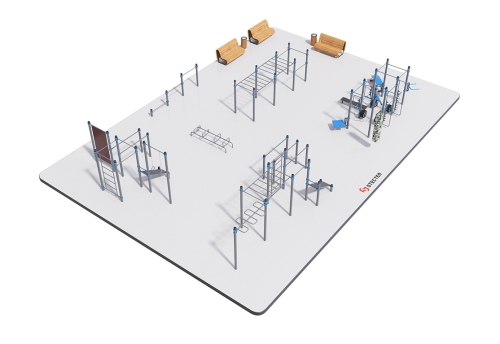 Воркаут площадка №6 - 20х14 метров (280 кв.м.) фото 2