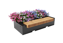 Цветочница (кашпо) с лавочкой «Фибо»