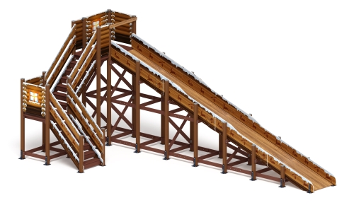 Горка Зима (коричневый) (под анкера) - ИО 49.01.03-03.И1 - Н=3000