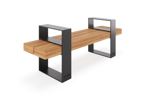 Скамейка уличная «Базис» с подлокотниками фото 3