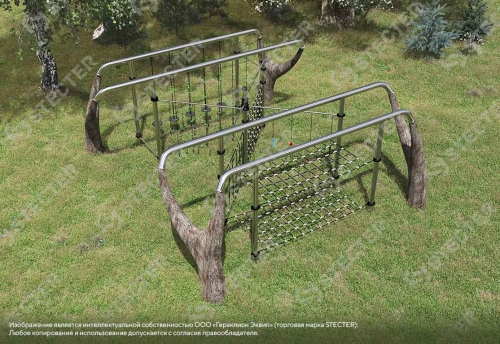 Уличный воркаут комплекс "Деревья". Тип 4 - 6,75х6,12 метров (41,3 кв.м.) фото 4