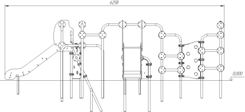 Romana Детский спортивно-игровой комплекс для улицы серия "Сфера" Romana 057.10.00 фото 4