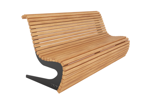 Скамья уличная "Богема" со спинкой фото 2