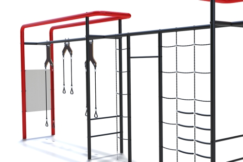 Комплекс Тренажер с функциональными кольцами, сетью и гирями фото 5