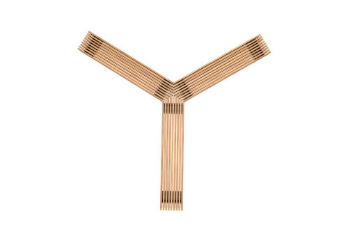 Скамья уличная «Монро» трёхлучевая фото 4