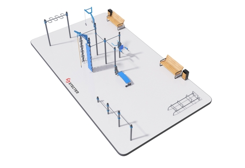 Воркаут площадка №1 - 14х8 метров (112 кв.м.)