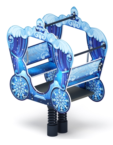 ИО 23.03.03-04 Качалка на пружине карета Снежная королева фото 3