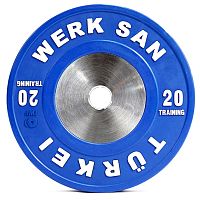 Диск тренировочный 20 кг WERK SAN (сертификат IWF)