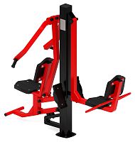 Жим ногами + жим от груди (красный) - Уличный тренажер - СТ 037-11