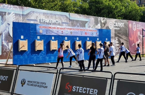 Стена со стендами для метания ножей, L=12,2 метра (8 стендов) фото 6