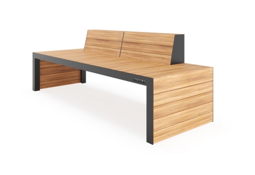 Скамейка уличная «Рико» со спинкой