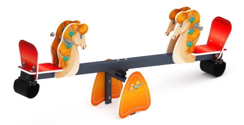 Качалка балансир со спинкой Лошадка - ИО 21.М.01.02-П