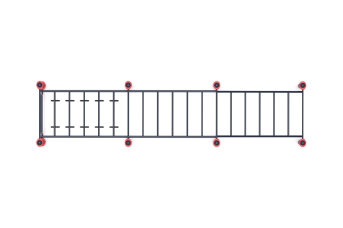 Рукоход с изменением высоты и возможностью использования дополнительных аксессуаров (подвижные кольц фото 3