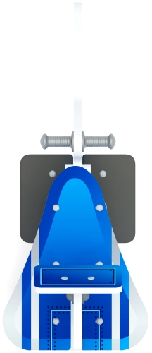 Самолетик (синий) - Качалка на пружине - ИО 22.03.02-02 фото 4