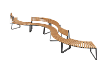Скамейка парковая "Змейка"