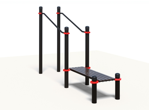 Брусья в подъем со скамьей фото 2