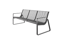 Скамья уличная "Стения" из металла