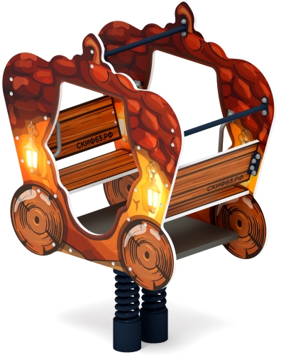 ИО 23.03.03-02 Качалка на пружине карета Желудь фото 3