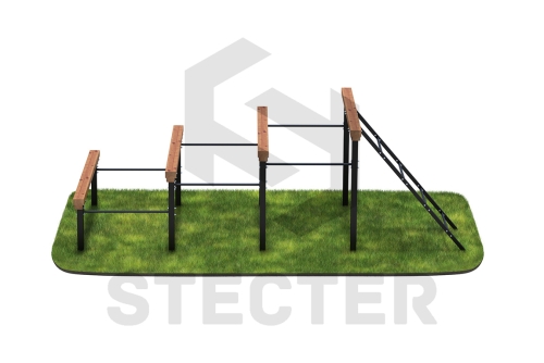 Элемент полосы препятствий "Разрушенная лестница" фото 3