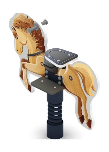 Лошадка 6 (Деревянный конь) - Качалка на пружине - ИО 22.01.13-04