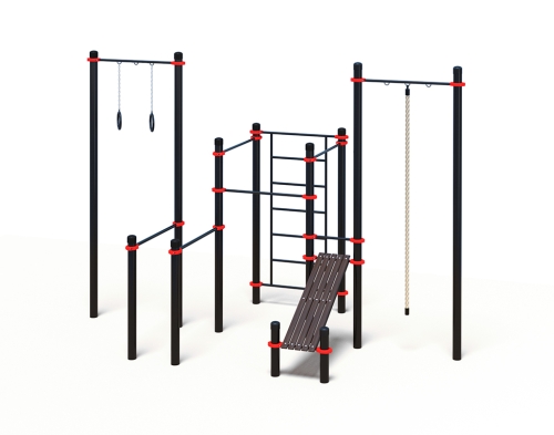 Гимнастический комплекс для воркаута  с уличными брусьями «Мастер» (PAW-47)