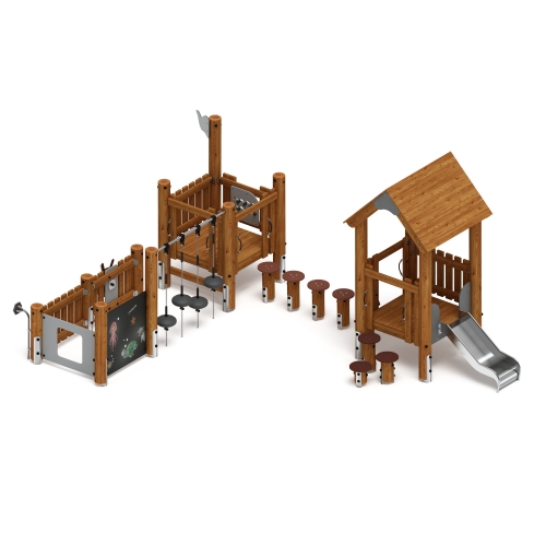 Игровой комплекс (лиственница темный) ДИК 1.24.04-Л.И1.01 фото 5