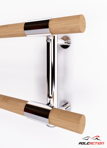 Модель №22 - кронштейн балетного станка двухуровневого "Элегант"(нержавеющая сталь) фото 3