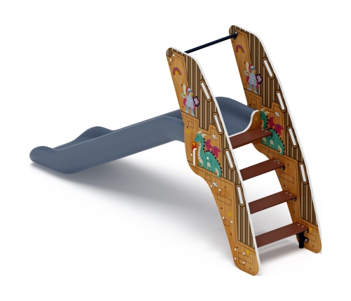 Горка пластиковая - ИО 42.01.05-05 - (серый скат) (Картонное королевство)H=900 фото 3